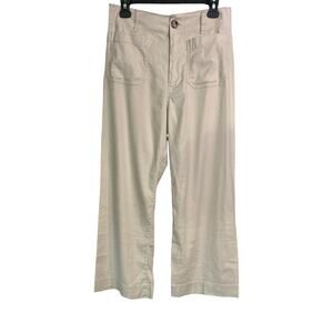 Maeve Anthropologie Colette Linen Blend Pants NWT Cream Size 28